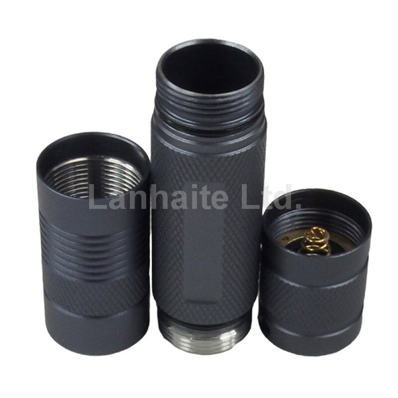 DIY S2 LED Flashlight Host 124mm(L) x 24mm(D) - Grey