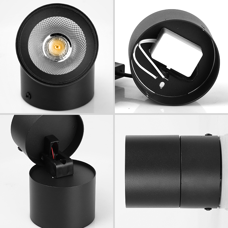Foco de techo LED para sala de estar y cocina, luz de pista alargada montada en superficie, accesorio de aluminio plegable, 220V