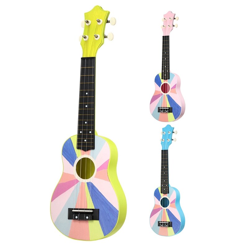 Ukelele de cuatro cuerdas para niños y estudiantes, ukelele de 21 pulgadas para principiantes, Hawaiano, el mejor