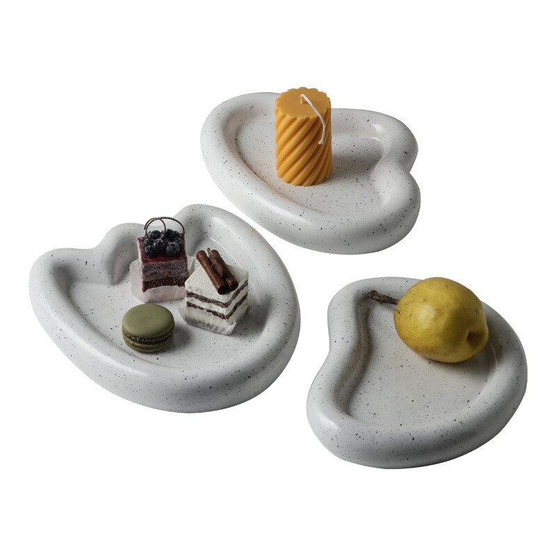Ins nordisk stil skybakke desktop dessert kage tallerken bøf salat tallerken keramisk hjerte frugt tallerken dekoration