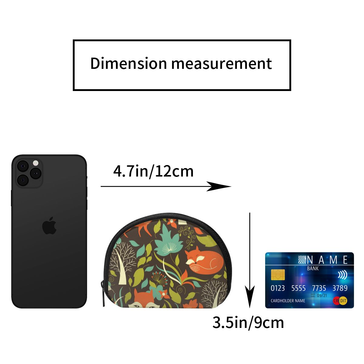 Kvinders pung kort kvinder pung pung punge til kvinde kortholder lille dame pung kvindelig jungle ræv søde planter