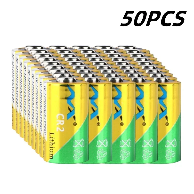 2-50pcs CR2 3V Bateria de Lítio 900mAh 15*27mm CR15270 Bateria de Substituição - Não Recarregável