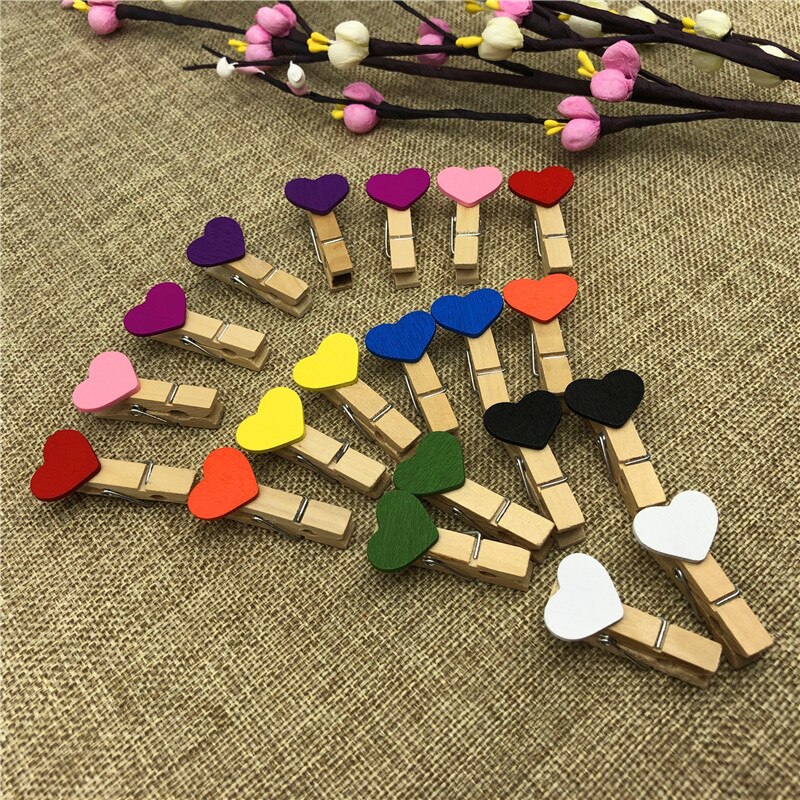 Mini pinzas de madera Natural para decoración de ropa, Clips para manualidades, pinza de madera portátil, 50 piezas