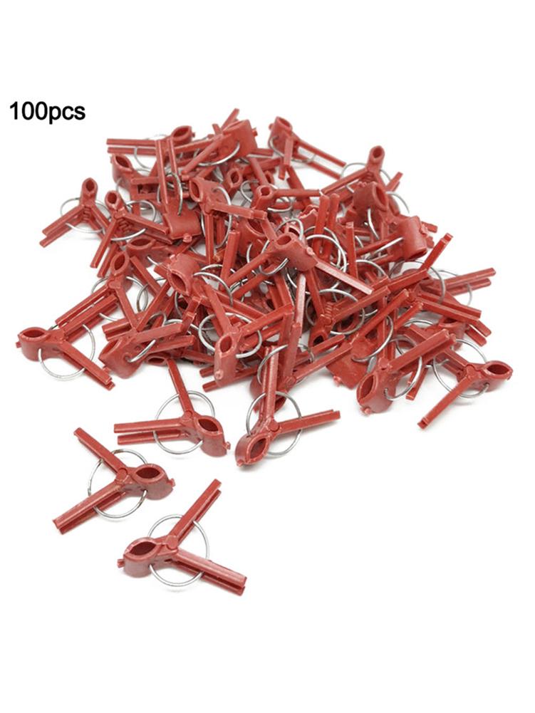 50Pcs Planten Graft Clips Plastic Bevestiging Bevestiging Armatuur Klem Tuingereedschap Voor Komkommer Aubergine Watermeloen
