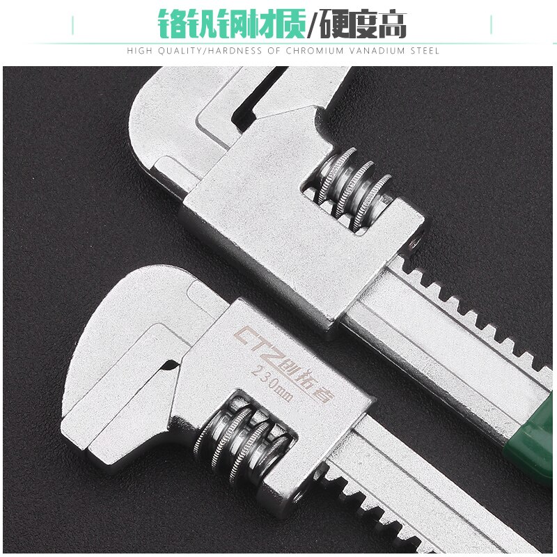 Large open-end wrench, Adjustable wrench, Multifunctional adjustable household wrench, Open-end pipe wrench,