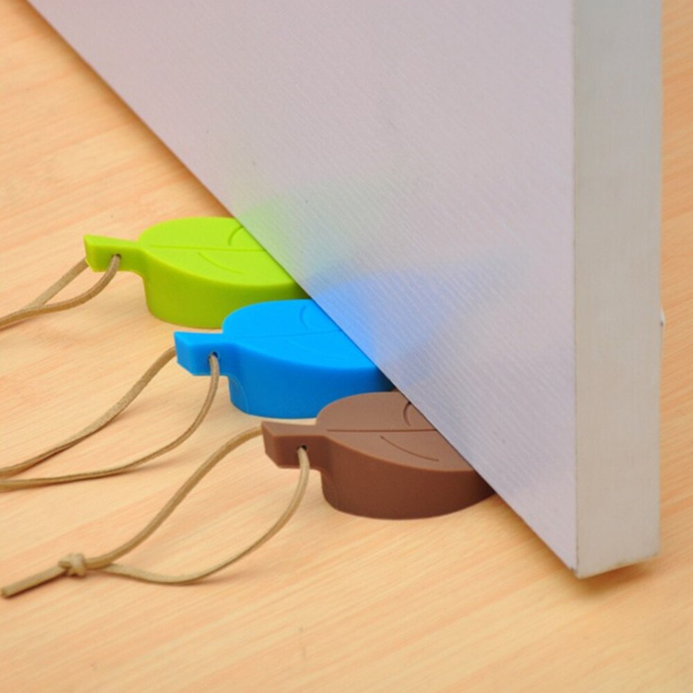 Leaf Style Door Stopper Silicone Leaf Shape Door Stopper Baby Safe Doorways Gates Security Door Block