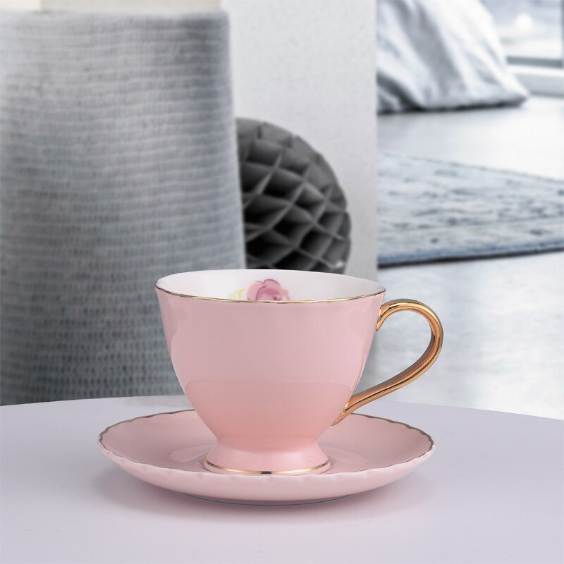 Tekopp sett kaffekopp sett rustfritt cupstea kopper og saucerschina te cupcup covercup dekke