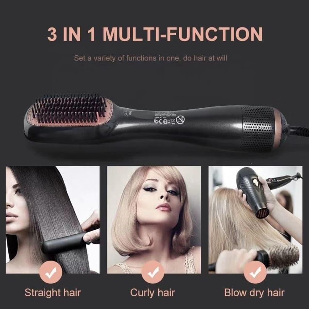 Air Brush Hair Dryer Brush 3 in 1 Volumizing Curling Straightening Brush Ionic Styling Tool for Women