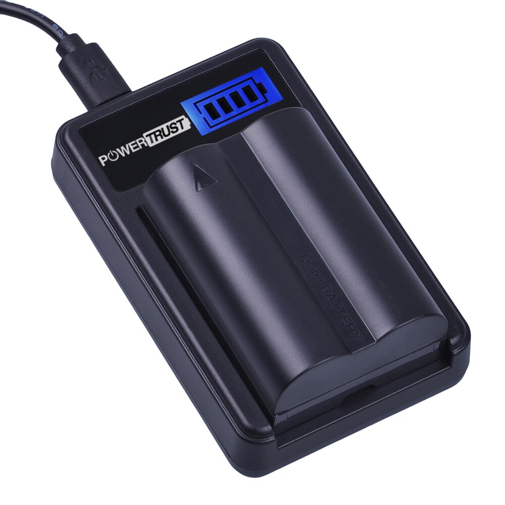 PowerTrust 2Pcs PS-BLM1 BLM1 BLM-1 Battery for Olympus C-5060, C-7070, C-8080, E-1, E-3, E-30, E-520, EVOLT E-300, E-330, E-500,: 1Battery 1Charger
