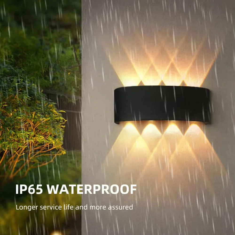6w 8w 10w 12w udendørs indendørs væglampe led væglampe aluminium vandtæt  ip65 til soveværelse stue trappebelysning