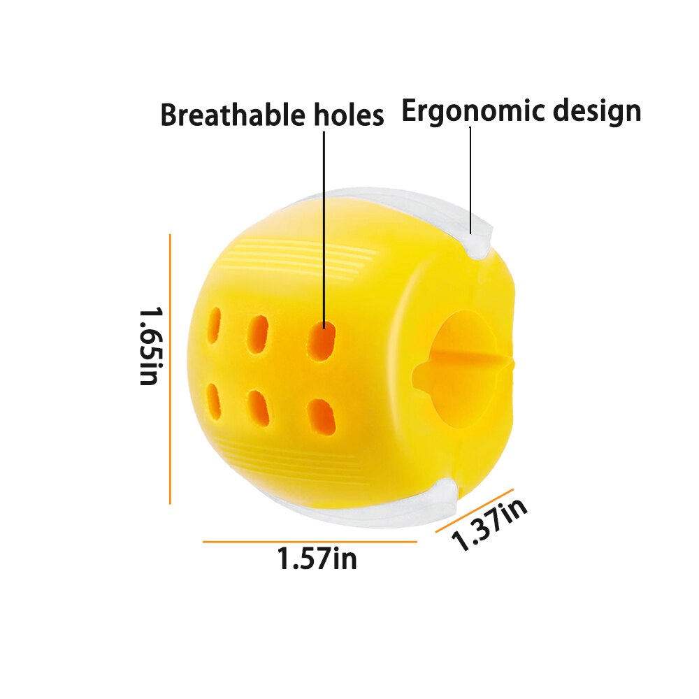 Jaw Exerciser Chew Ball Facial Jawline Trainer Masseter Training Fitness Ball Toning Jawrsize Bite Exercise for Neck Face