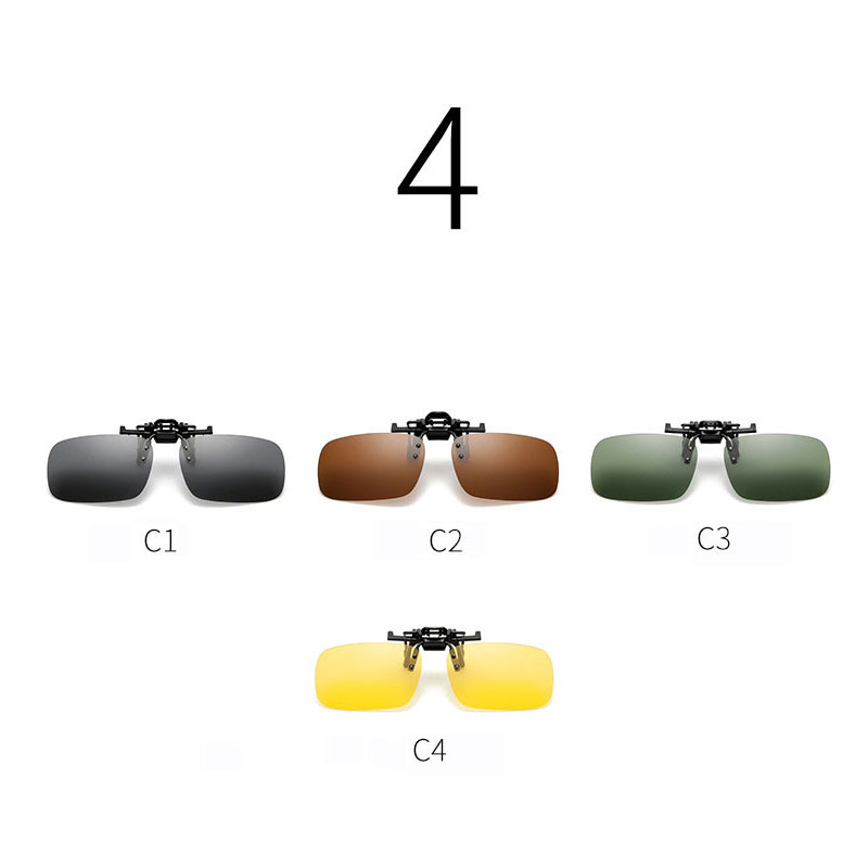 Fishing Use Sunglasses Eyewear Clip On Style Sunglasses UV400 Polarized Fishing Riding&Hiking Eyewear Day/Night Vision Glasses