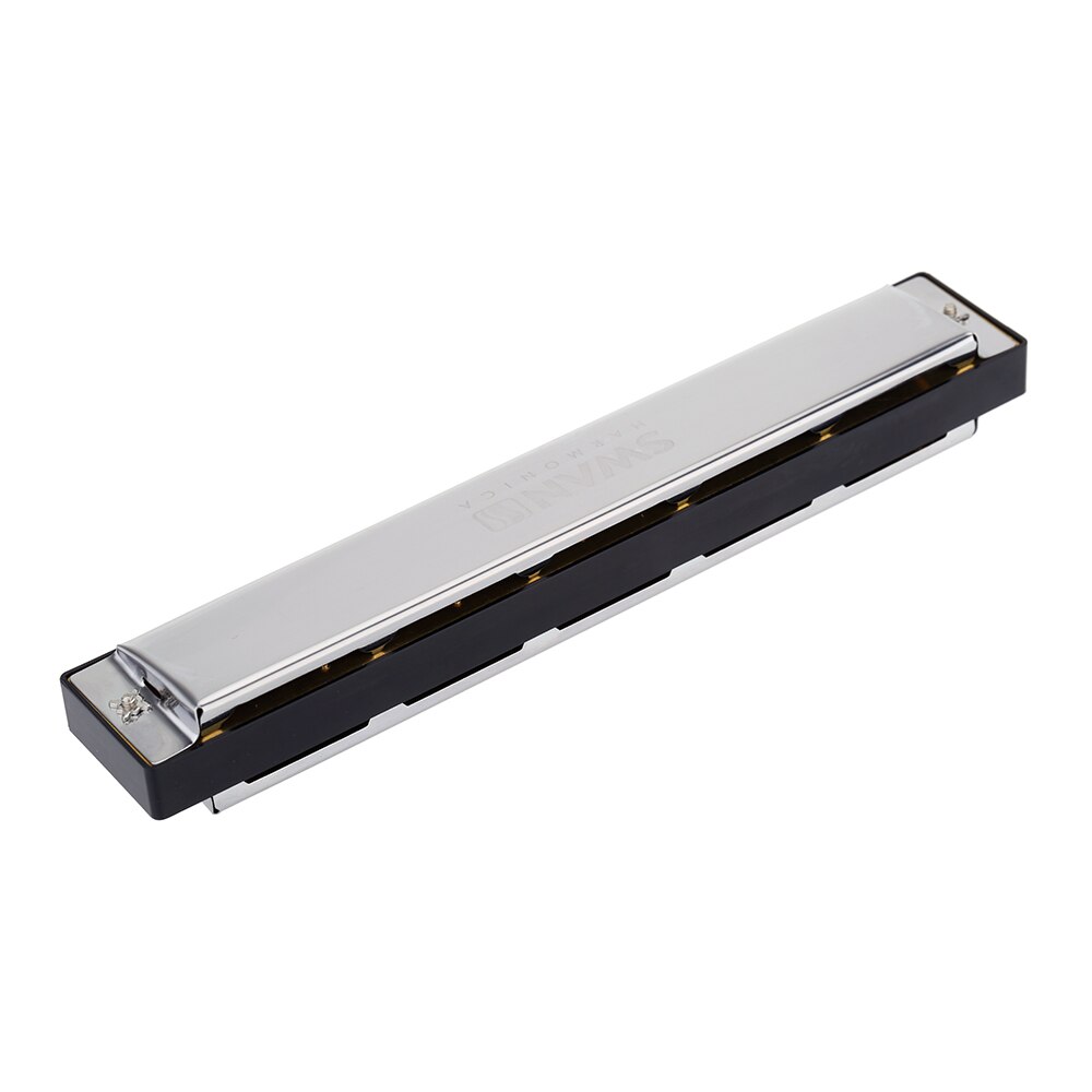 Swan Tremolo Harmonica Prestaties Harmonica 24 Gaten 48 Tones C Key Mondharmonica Met Black Box Top