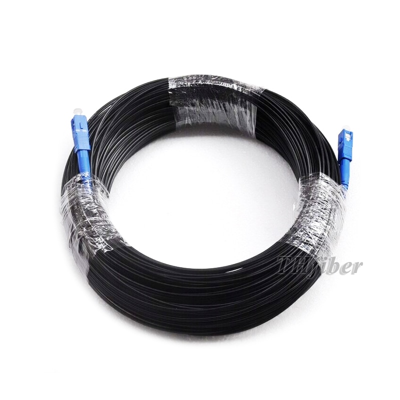 SC auf SC Single-Ader kabel FTTH optische faser drinnen/draussen mit selbst-unterstützung netzwerk kabel 20m /30 m/40 m/50 m/80 m/100 m