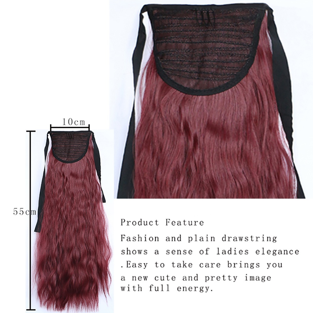 LISI HAIR Long Straight Clip In Tail False Hair Ponytail Hairpiece With Hairpins Synthetic Pony Tail Extensions