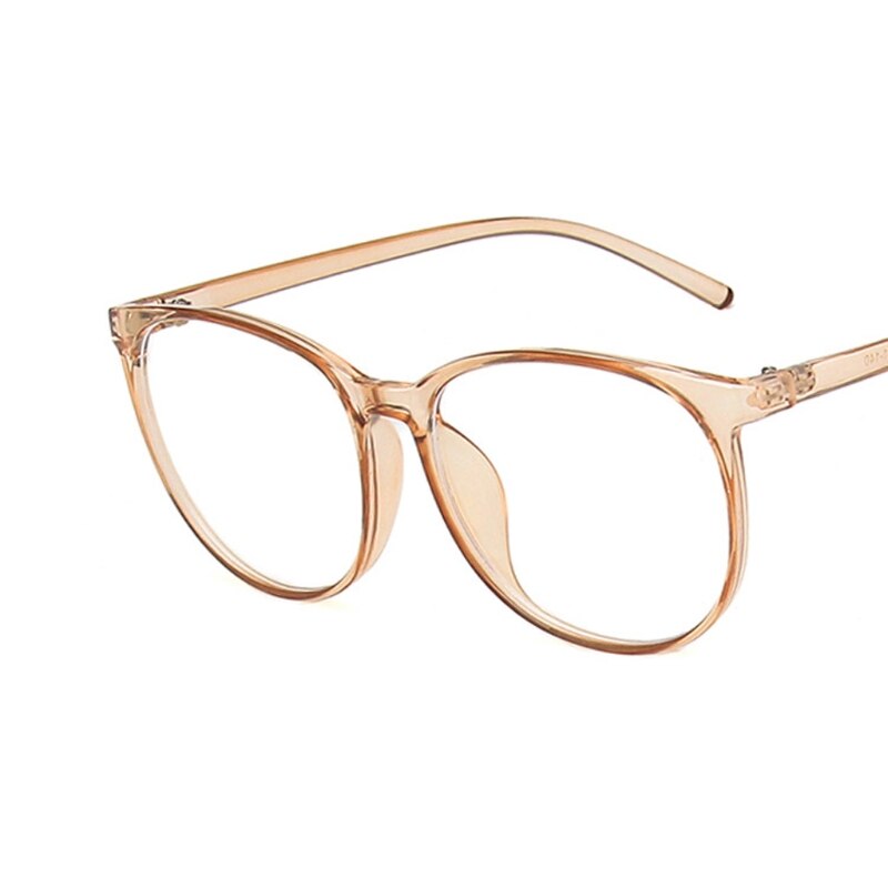 Anti Blue Light Glasses Blocking Filter Round Computer Glasses Men Women Super Light Frame Eyeglasses Pink Clear Spectacles: Brown