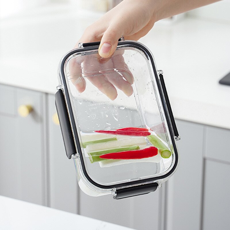 Lock Sealed Refrigerator Fresh-keeping Box Food Storage Cans Classification Storage Boxes Can Be Stacked with Sealed Cans