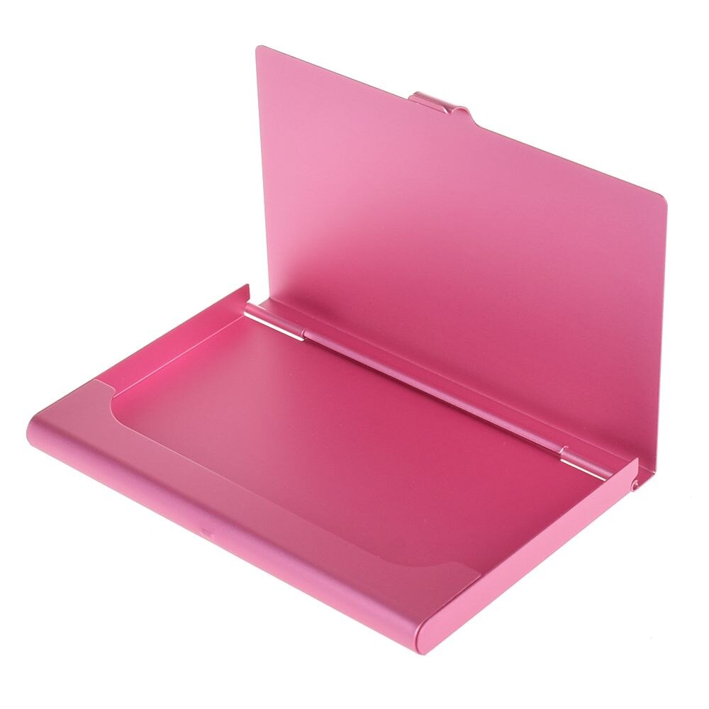 Tarjetero de aleación de aluminio, caja de Metal, billetera para tarjetas de crédito, organizador de escritorio de papelería