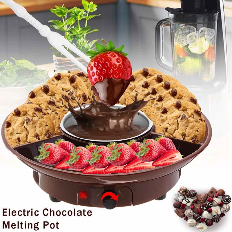 230v 50hz 260ml elektrisk smeltedigel chokolade fondue maker slik dessert ost springvand kedel justerbar eu stik