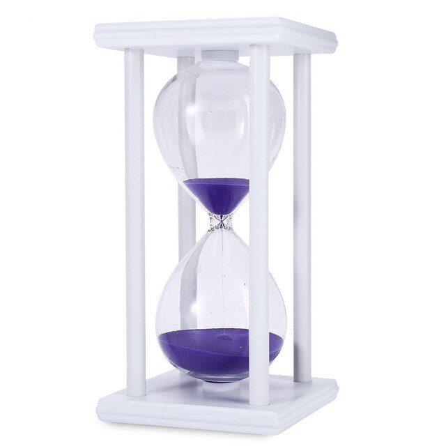 30/60 min timeglass sand timer for kjøkken skole moderne tre timeglass sandglass sand klokke te hjem dekorasjon: En / 60 minutter