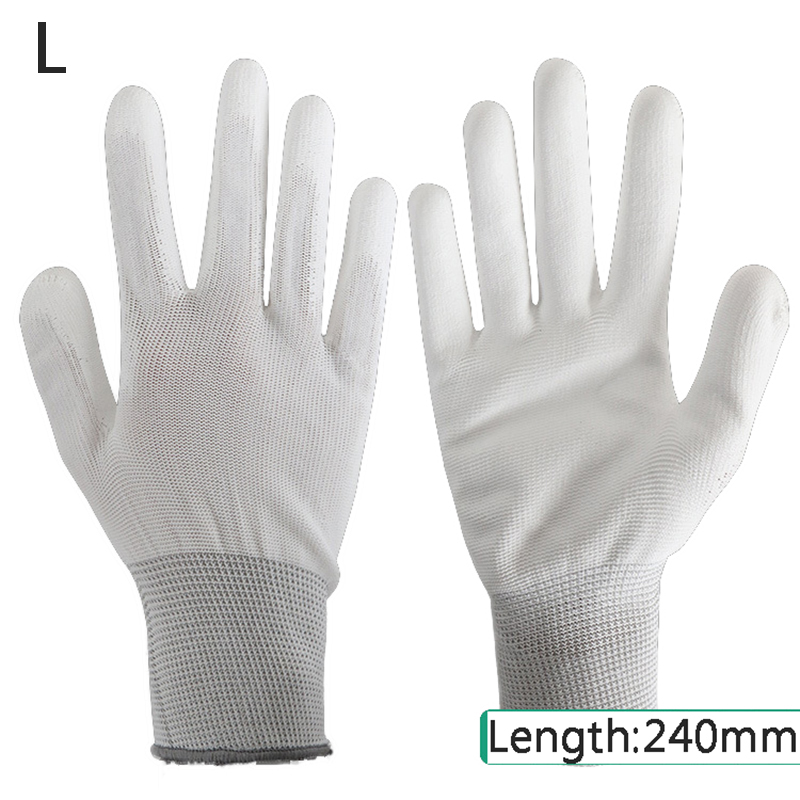 1 Paar antistatische Handschuhe, antistatisch, ESD, elektronisch, funktionsfähig, PU-beschichtet, Handflächenfinger, PC, rutschfest, zum Schutz: Grün