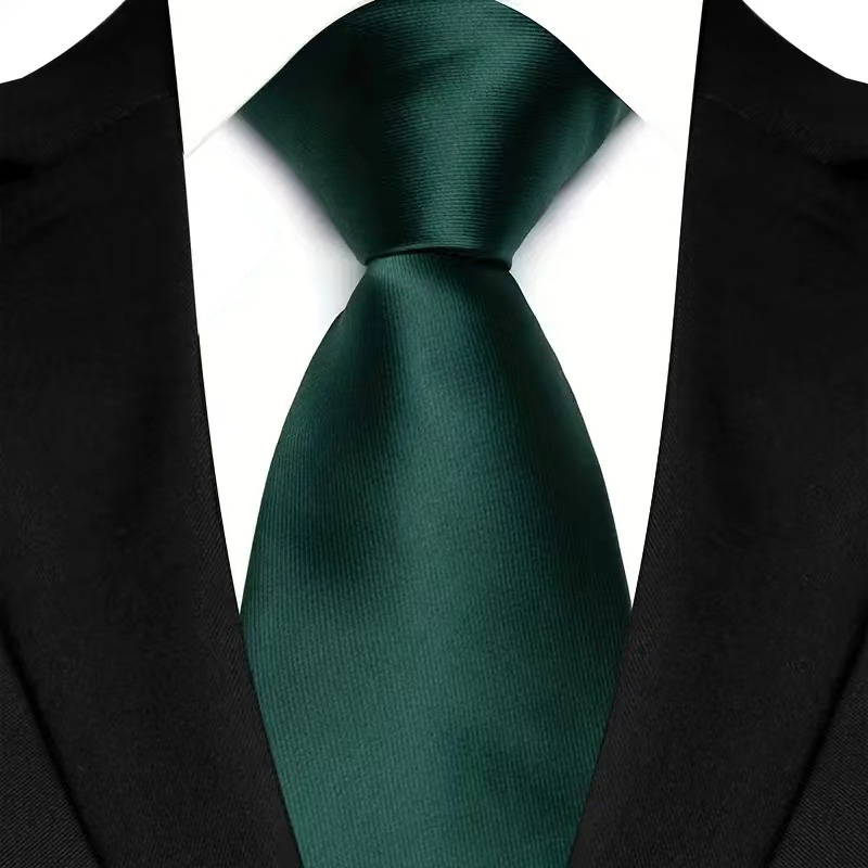 Cravate de luxe pour hommes, 8CM, rayures de couleur verte, motif Floral, solide, pour marié, tissée en Jacquard, pour fête d'affaires et de mariage