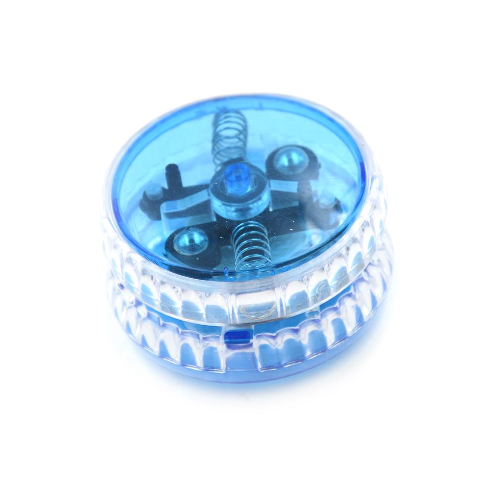 Led blinkende yoyo klassiske barneleker magisk yoyo spinn plast yoyo lager med spinnende snor leker for barn gyh: Blå
