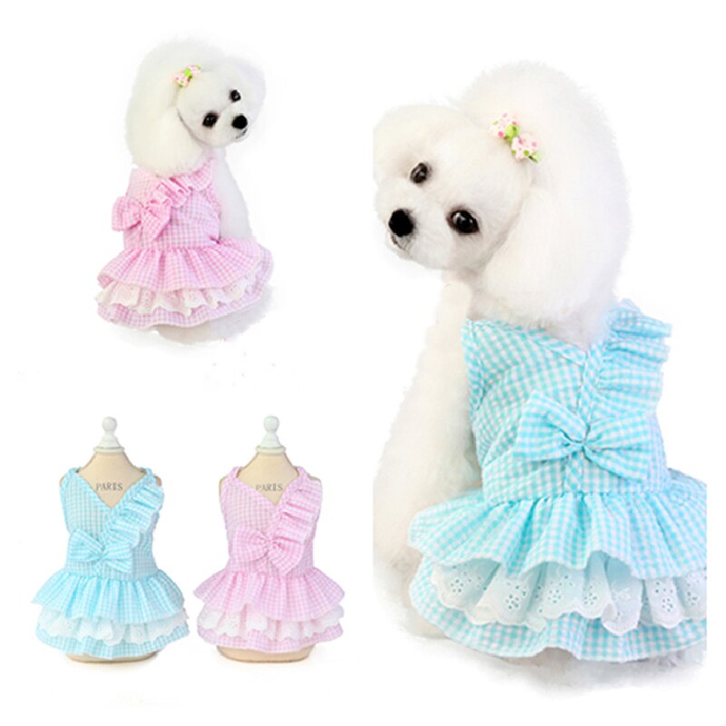 Cute Pets Dog Dress Princess Puppy Cats Dresses For Small Medium Dogs Chihuahua Pet Clothing Yorkshire Dog Dresses Pug