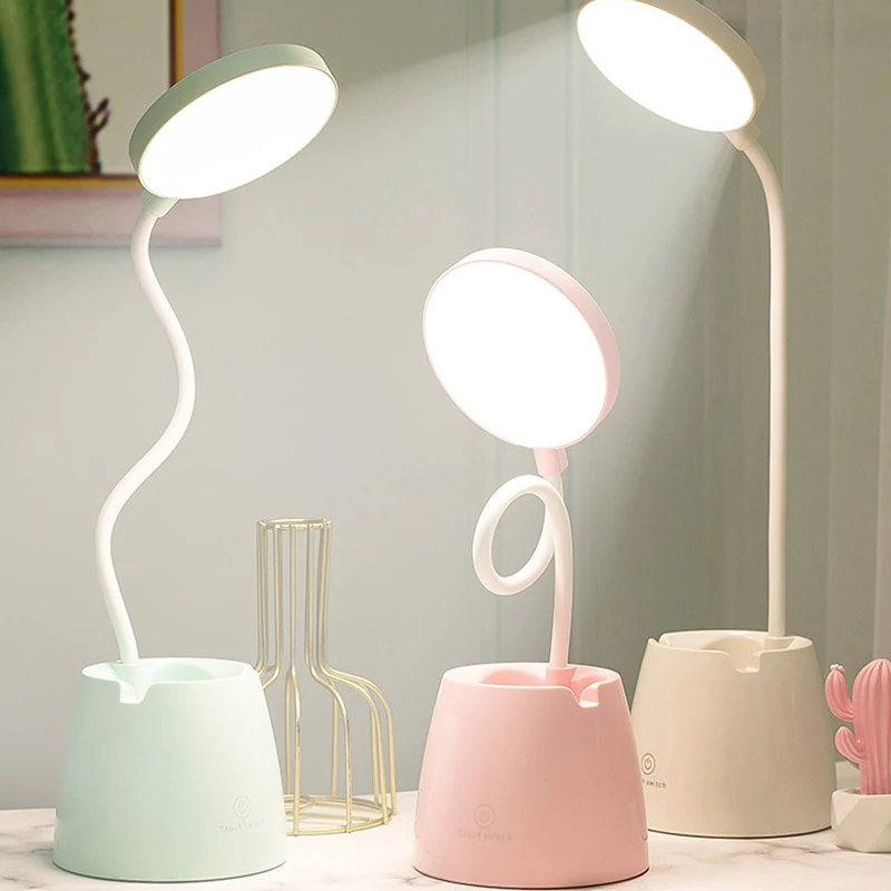 LED Oogbescherming Bureaulamp USB Bedlampje Opladen Student Studie Slaapzaal Leeslamp Slaapkamer Nachtlampje Cadeau