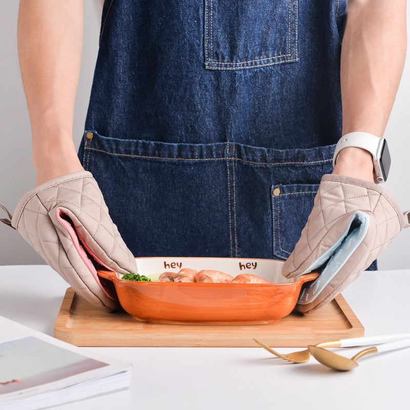 Silicone Insulated Glove Baking Anti Scalding Clip Microwave Oven Hand Clip Kitchen Thickened Anti heat Glove 1PCSZB846