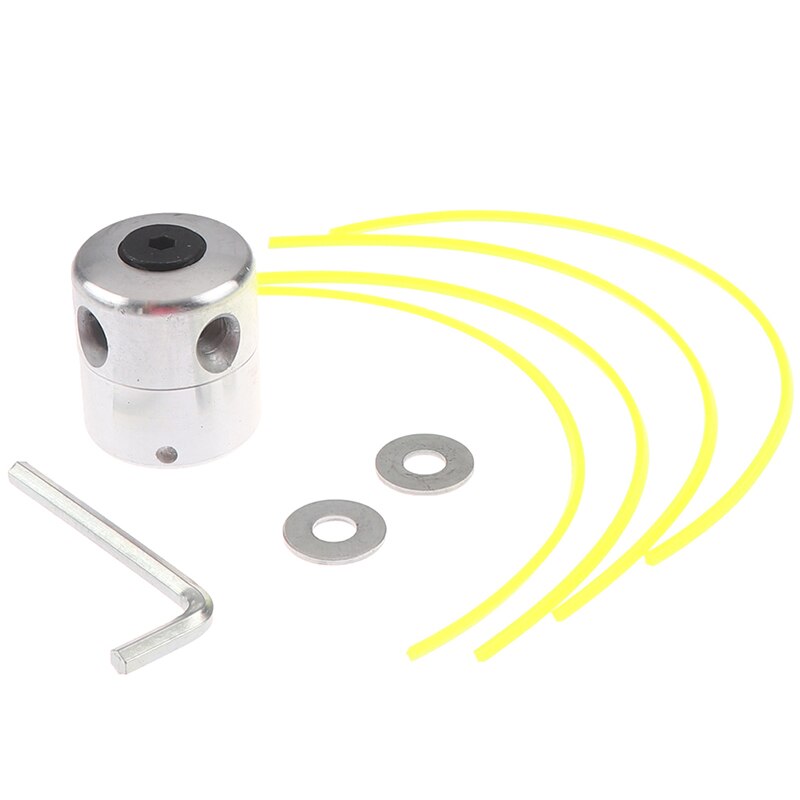 Tête de coupe gazon en aluminium avec 4 lignes tête de débroussailleuse accessoires de tondeuse à gazon tête de coupe pour remplacement de Strimmer