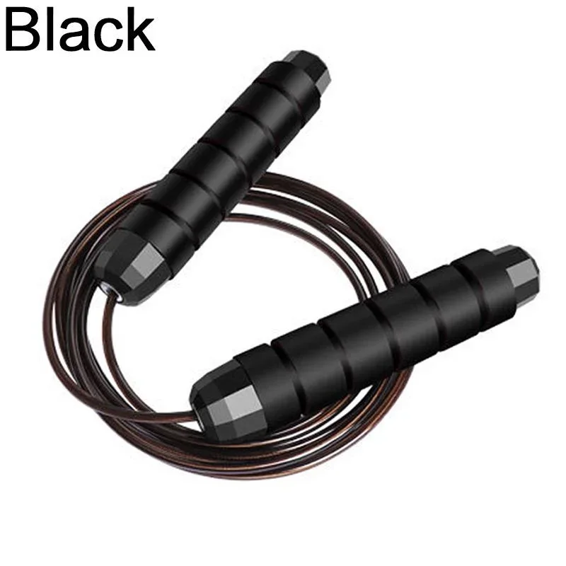 Fitness Springtouw Wirwar Gratis Snelheid Springtouw voor Oefening Heren Dames Kinderen Sportuitrusting: Black