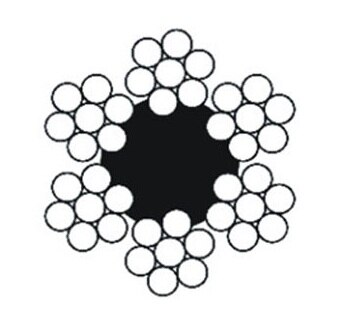 2MM--4MM, 6X7+FC electric Galvanized steel wire rope grape shed cable fruit vegetable shed rope