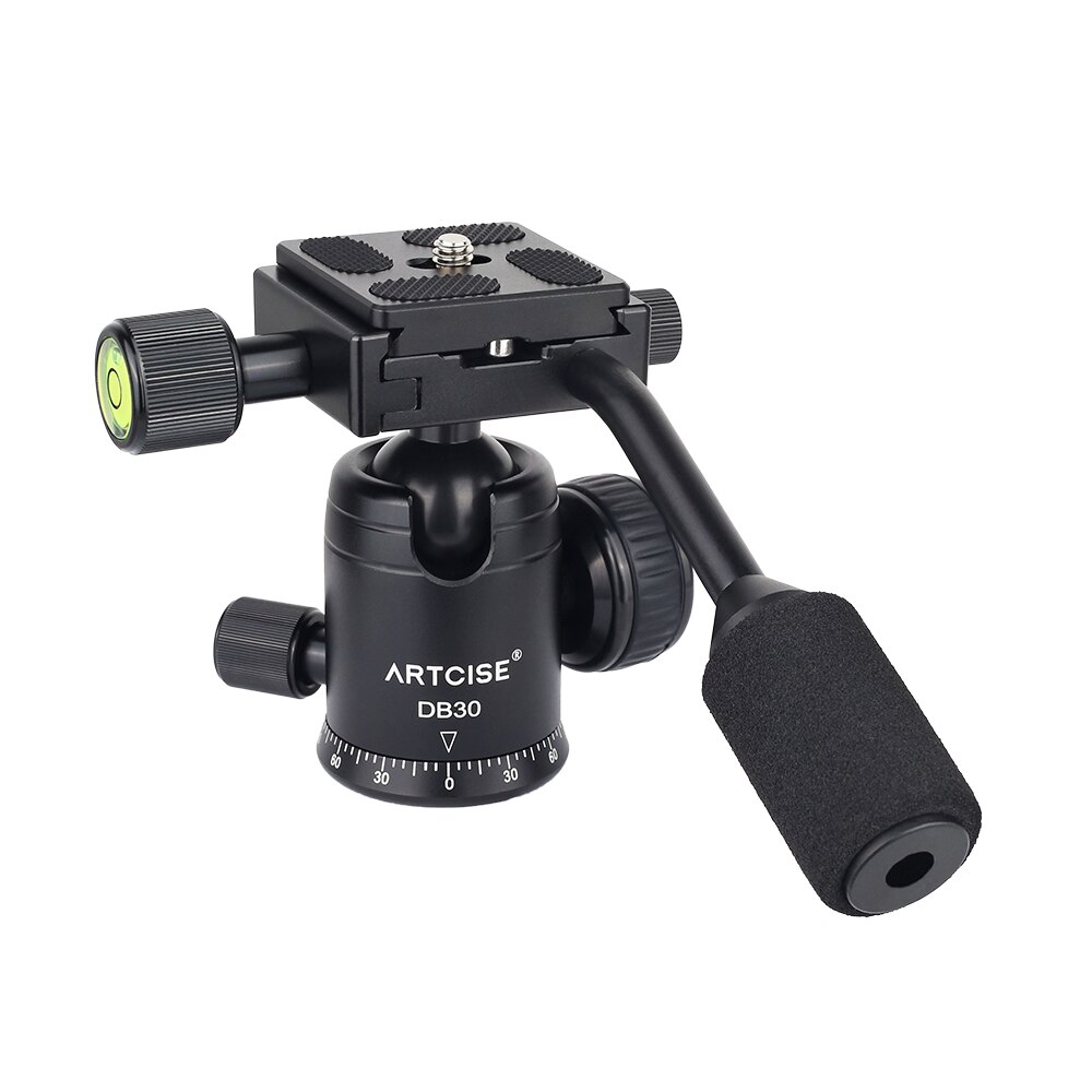 Rollei T7S Markt II professioneel 360 graden camerastatief kogelkop met frictie, 26 kg draagvermogen, schaalverdeling voor panorama-opnames en 2 waterpassen. Incl. Acra Swiss compatibele