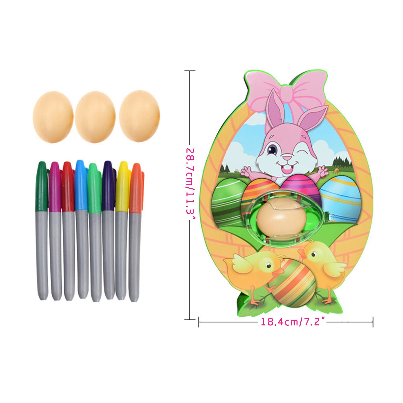 Educational Rabbit Eggs Toy Reliever Board DIY Painting Colorful Rabbit Eggs Toy Children's Easter Eggs Educational Toy