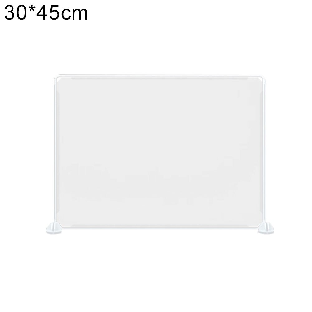 Kindergarten baffle desk transparent partition school eating partition board canteen student table anti droplets 2 people: Clear 30x45cm