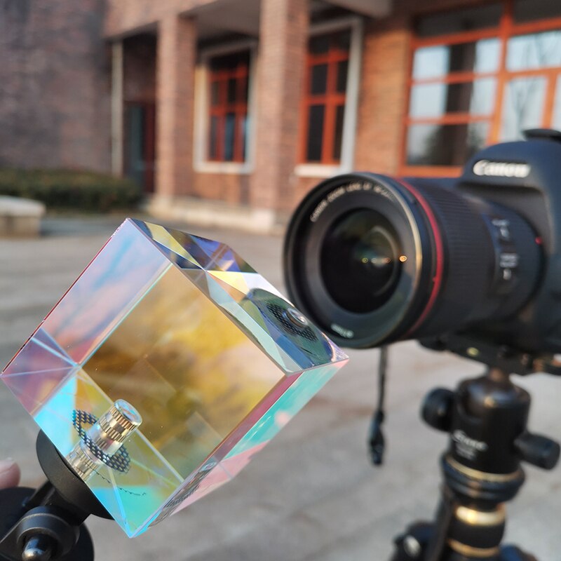 Prisma de cristal fotográfico con tornillos para fotos con soporte Color x-cube filtros de efectos de 20mm para retratos estudio fotográfico