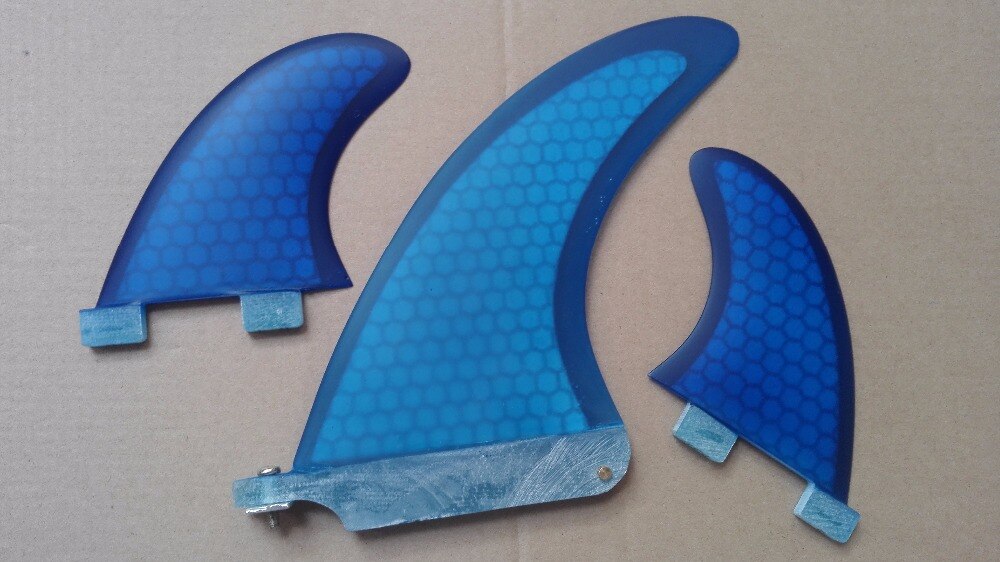 8 polegada centro fin e 2 pces gl fcs surf fin fibra de vidro mel pente prancha fin