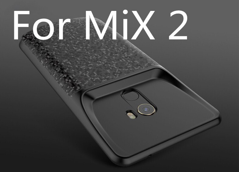 For Xiaomi Mix 2 Battery Charger Case for Xiaomi Mi 8 9 SE Mix 2 2s 6 6XBackup Power Bank 5500mah External Charger Cover Case: Black For Mi Mix 2