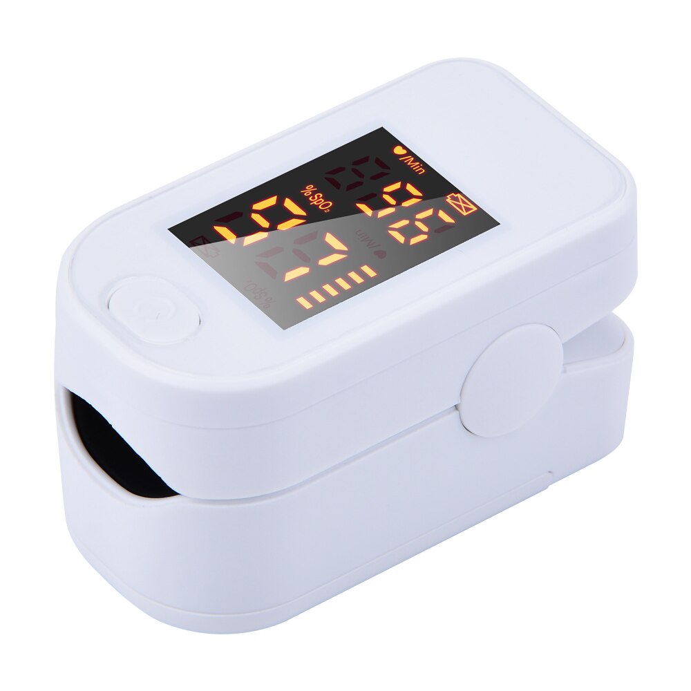 Portable Finger Pulse Fingertip LED Oximeter SPO2 PR PI RR Blood Oxygen With Respiratory Rate Oximetro Health Care Monitor: LED White