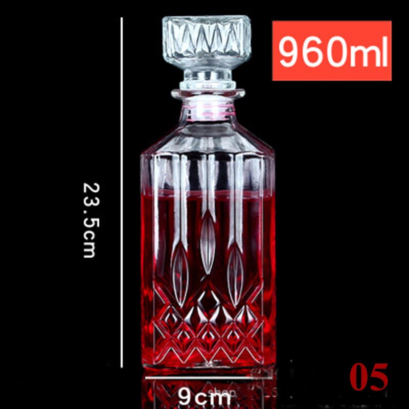 1 Pcs small size classical whiskey wine glass bottle clear wine Decanter GLA-140: 05