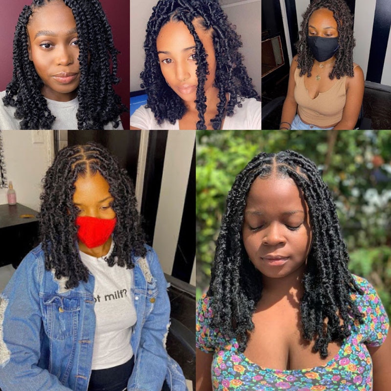 Styles Crochet Hair Distressed Butterfly Locs Braiding Hair freetress water wave crochet hair Butterfly Curly Faux Locs
