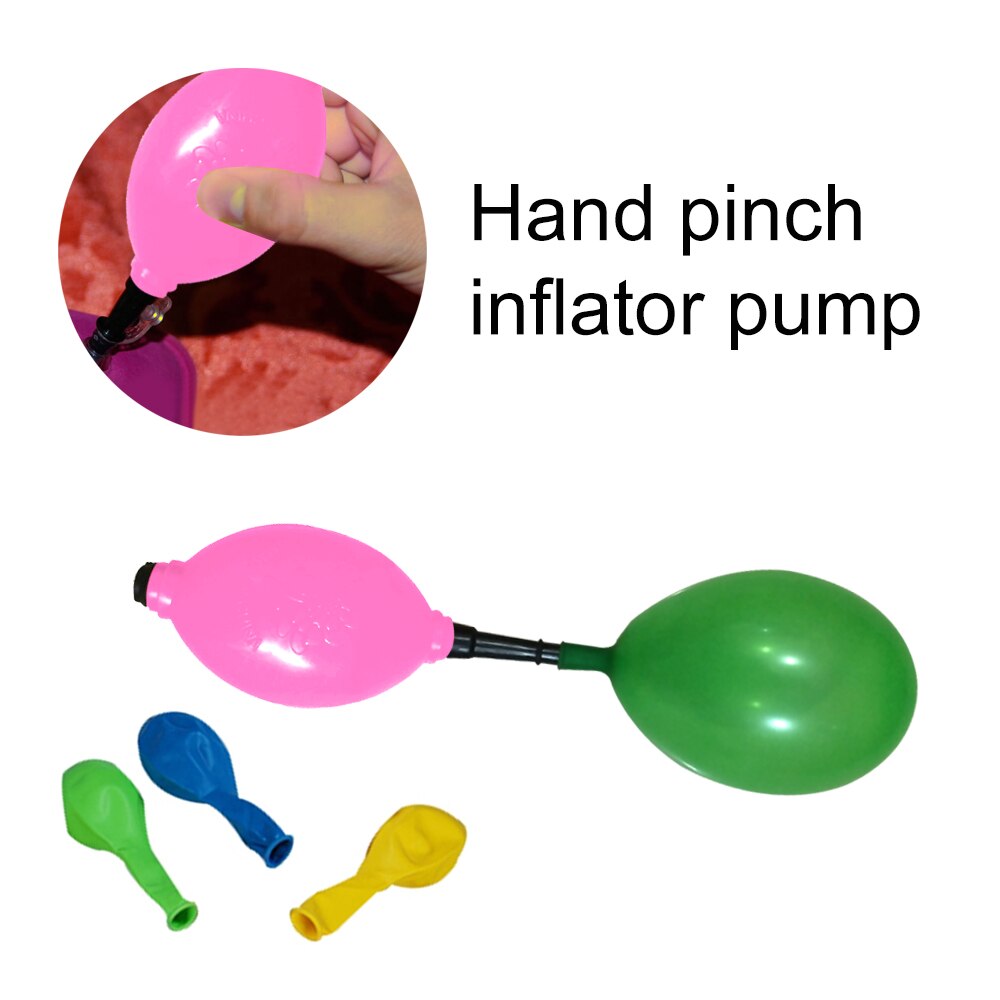 4 farben Baby Wasser Spielen matt Hand Preis Inflator Pumpe Hand Luft Gebläse für Luftballons Baby Wasser Spielen matt- gelegentliche Farbe oben