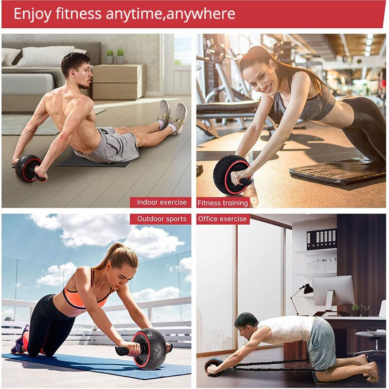 AB Wheel Abdominal Muscle Trainer Rebound Abs Exercise Roller Home Gym Workout Bodybuilding Equipment