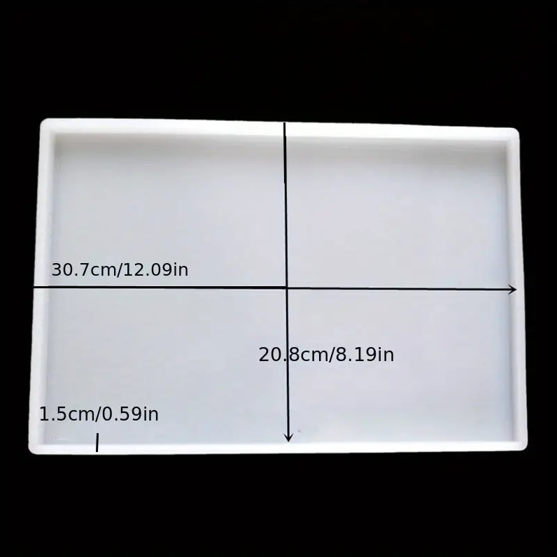 Moule carré rectangulaire épais de grande taille, moulage en résine époxy pour plateau de fabrication de bricolage, 1 pièce: green