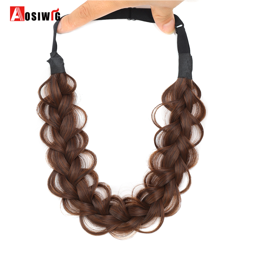 Accesorios para el cabello de para mujeres y niñas, peluca sintética, bandas para el cabello, diadema Vintage, trenzas, diademas, accesorios para peluca de cabello