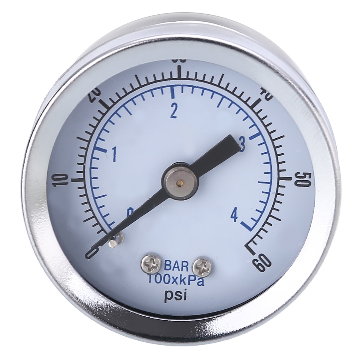 Industrial 0-60 PSI Air Pressure Gauge 1/8" NPT Air Compressor Pressure Gauge Back Mount with 1.5" Face Hydraulic Meter
