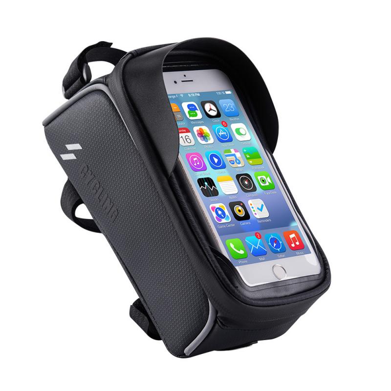 Bicycle Touch Screen Waterproof Mobile Phone Bag Bicycle Bag Waterproof Mtb Front Bag 6.0inch Mobile Phone Top Tube Bag: Default Title