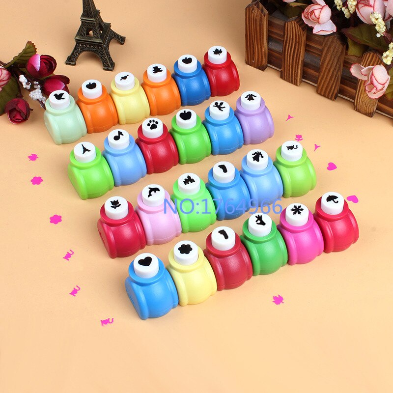 10 Stks/partij Kid Kind Mini Paper Punch Voor Scrapbooking Punch Diy Cutter Tag Card Craft Punch Hole Cutter Tool Willekeurig