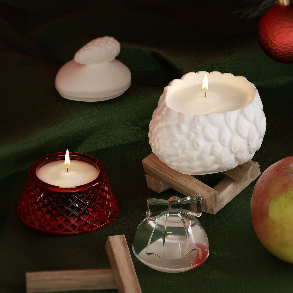 Stampo in silicone per bottiglia di immagazzinaggio di natale con coperchio scatola portacandele campana stampo in resina stampi in gesso fatti a mano fai da te decorazioni natalizie